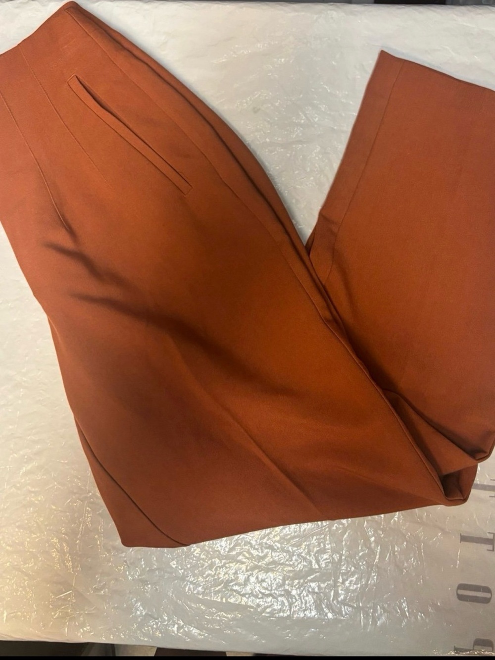 Nine West Tailored High-Rise Trousers in Rust